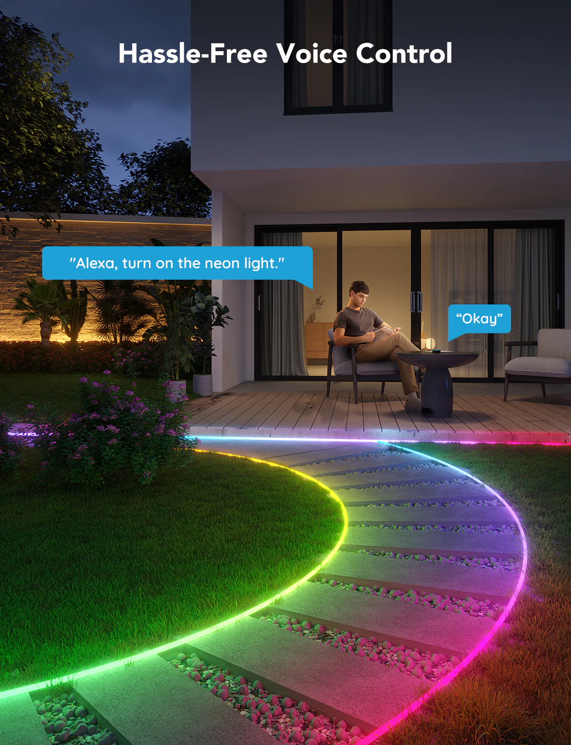 Govee RGBIC Outdoor Neon Rope Light - Image 6